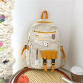 Campus Small And Cute Girl Student Color Matching Backpack Japanese Vintage School Bag